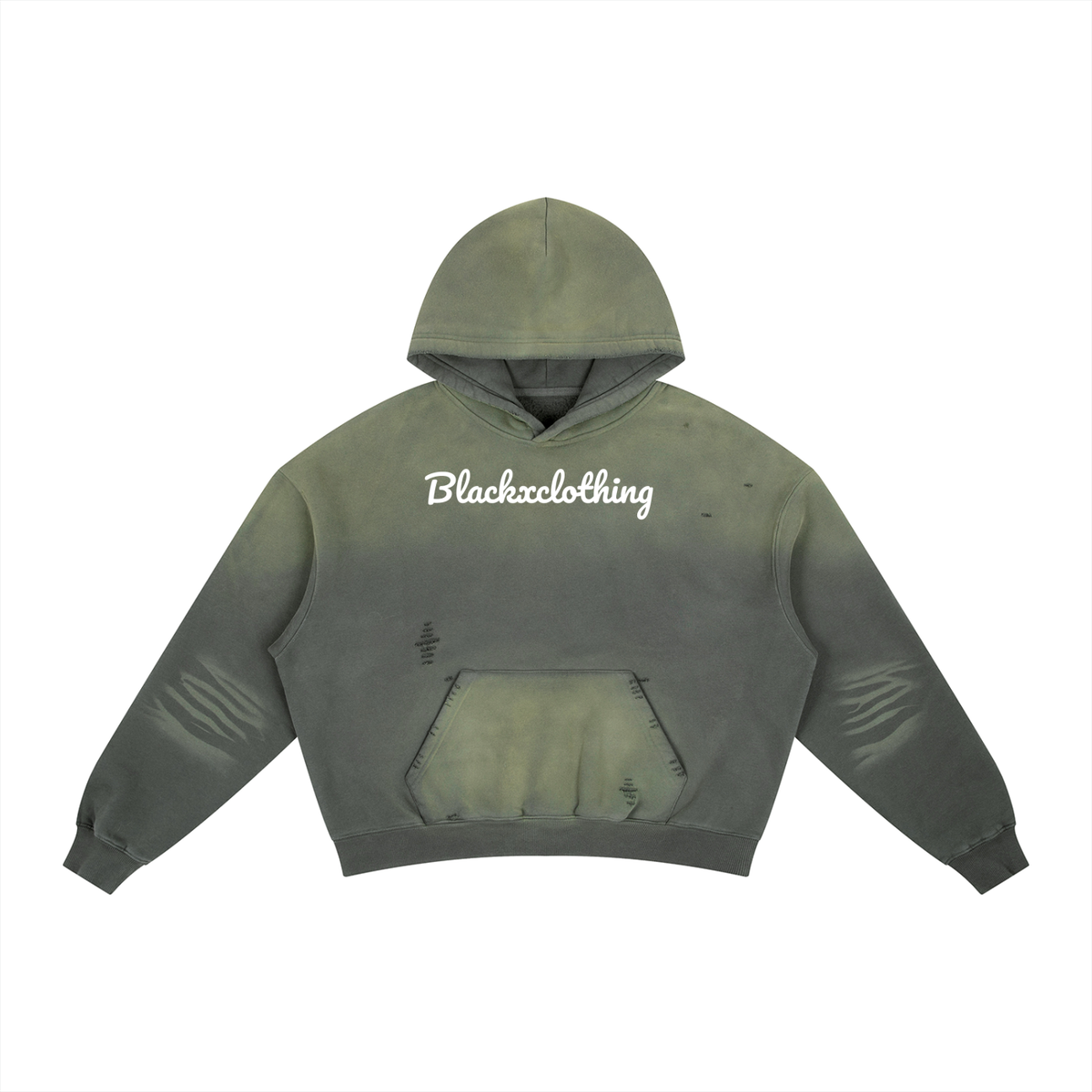 BX Frayed Sunfade Boxy Fleece Hoodie