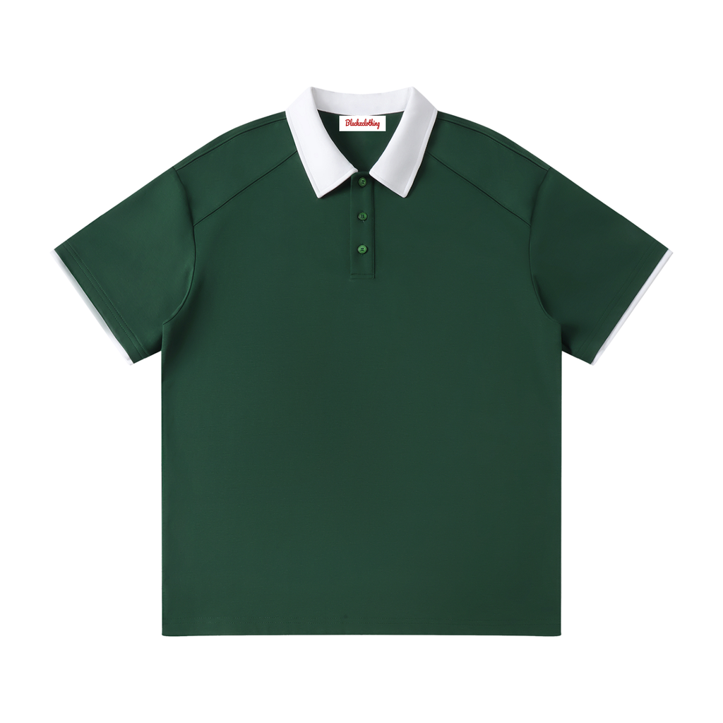 BX Contrast Collar Raglan Polo Shirt