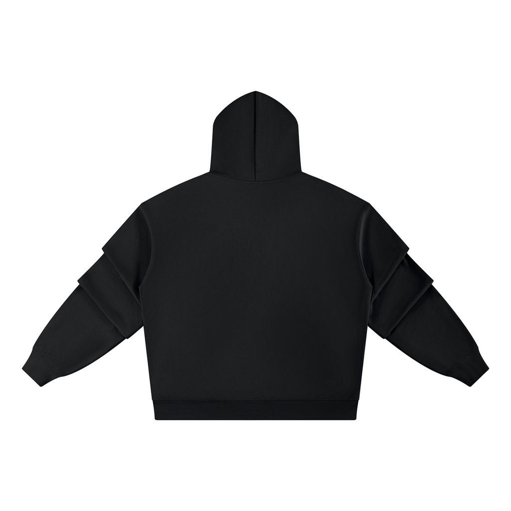 BX “Graffiti” Ruched Sleeves Hoodie