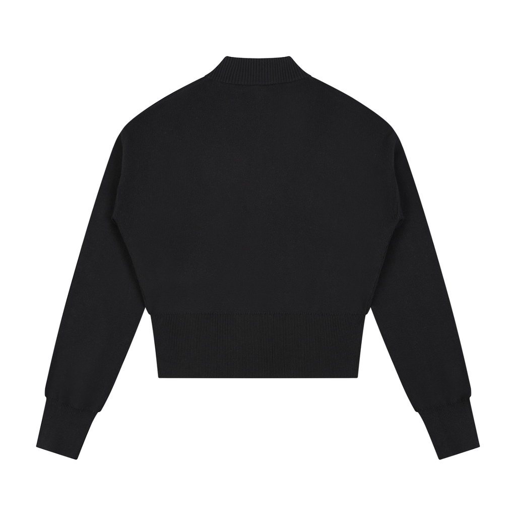 BX Mock Neck Zip Up Cardigan