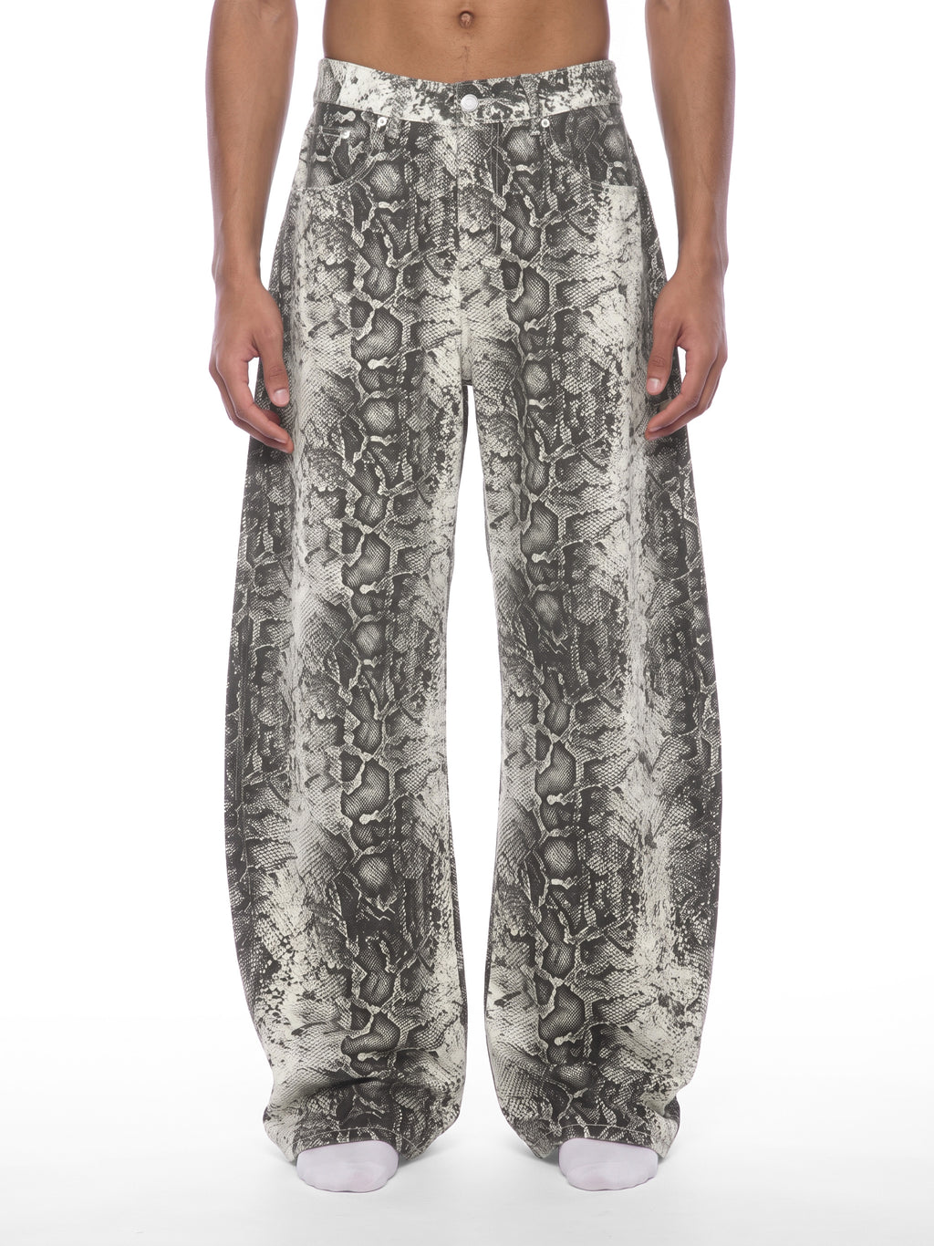 BX Snake Print Barrel Leg Pants