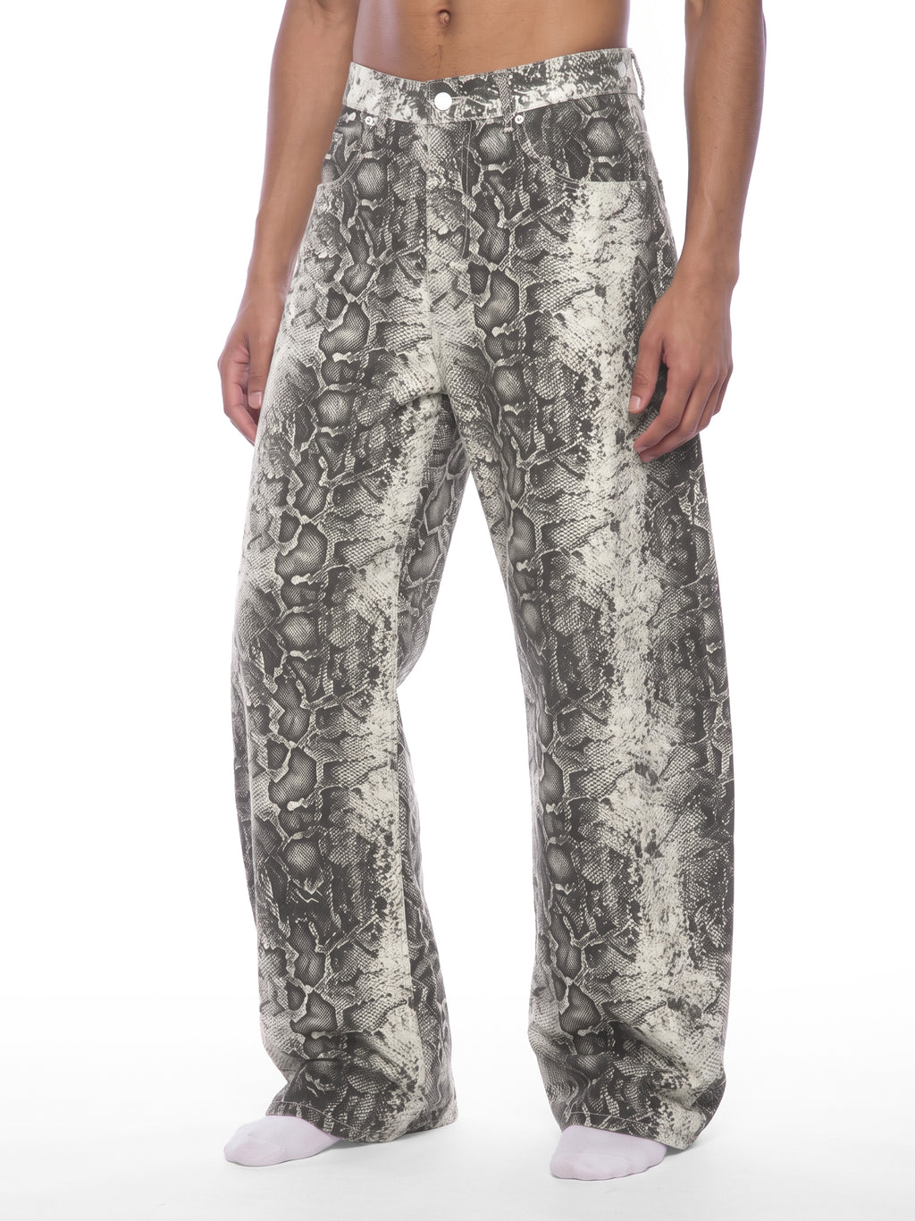 BX Snake Print Barrel Leg Pants