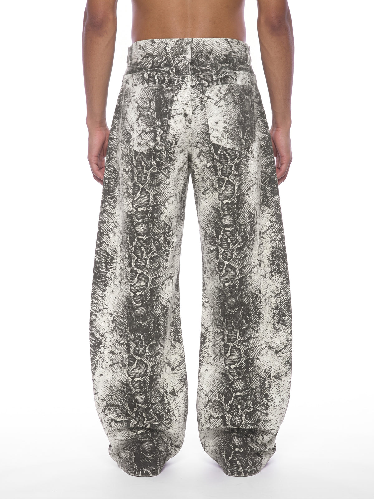 BX Snake Print Barrel Leg Pants